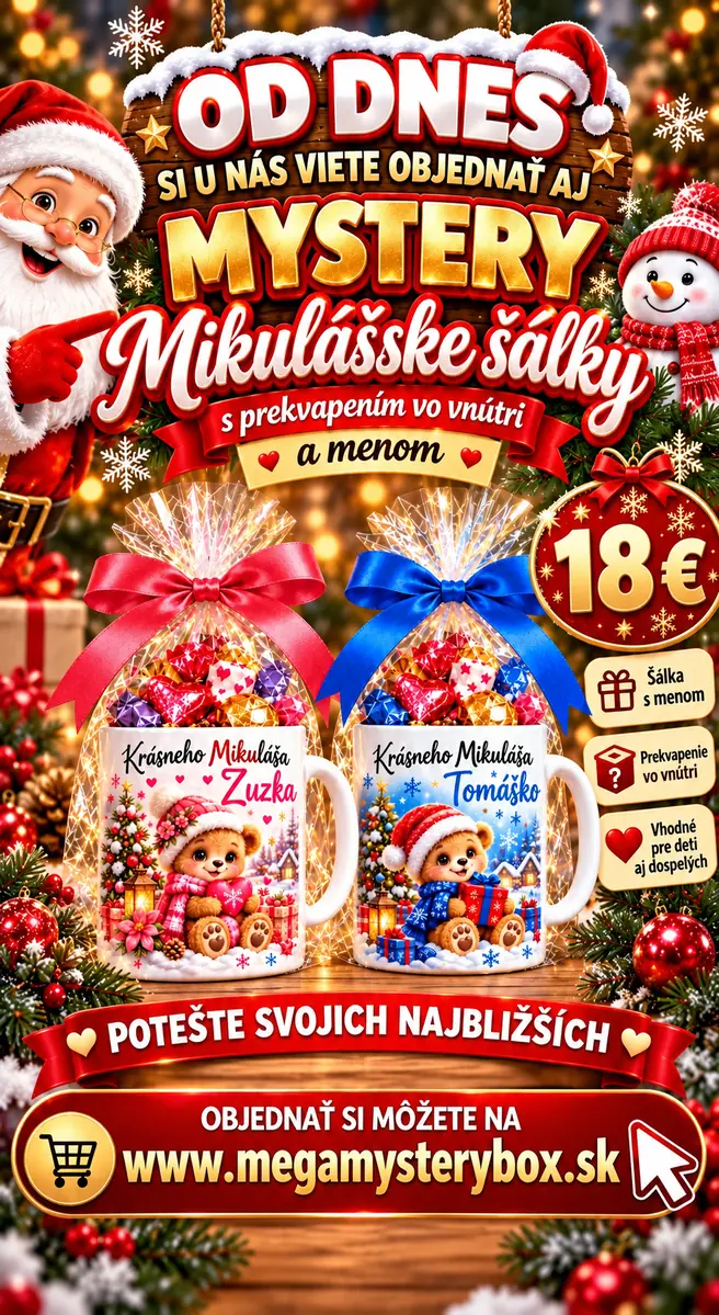 Mikulášske šálky s menom a prekvapením vo vnútri